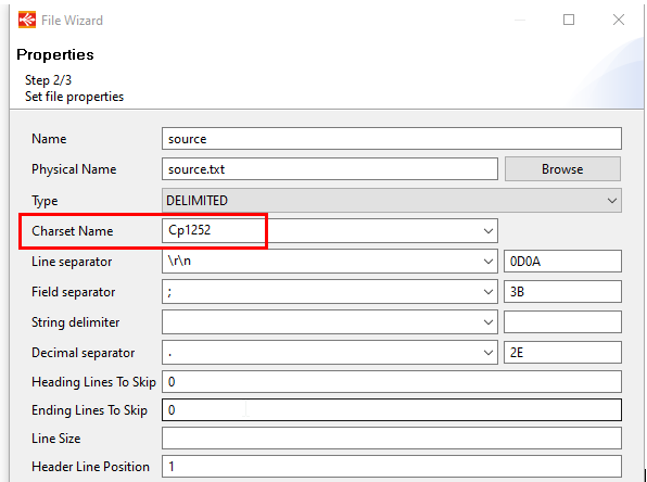 CHARSET Cp1252