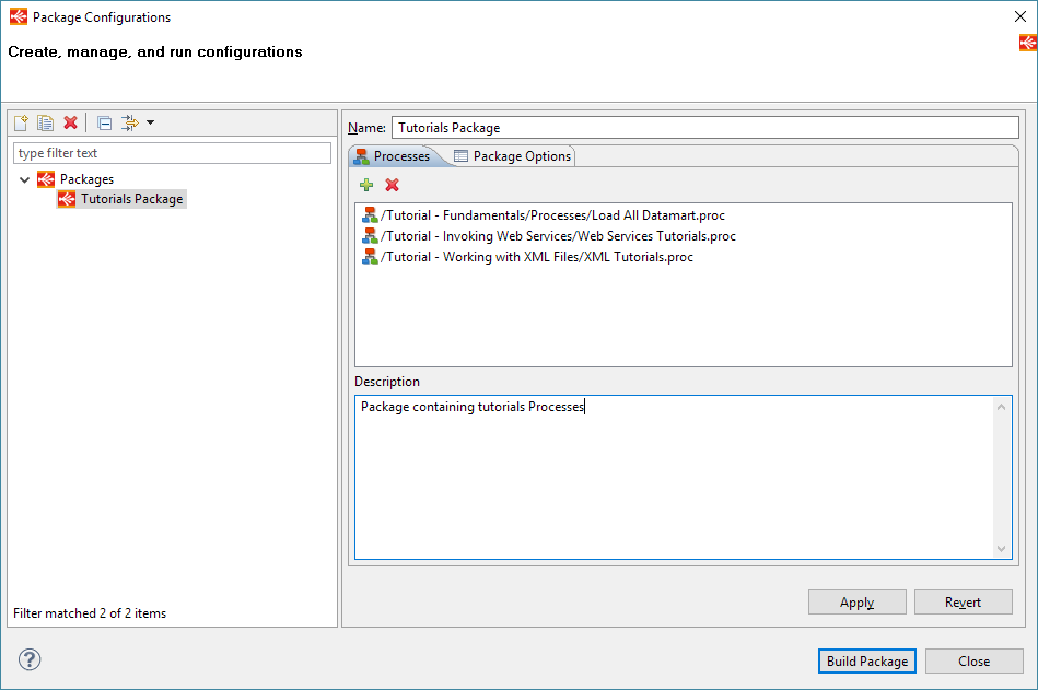 packageConfiguration example