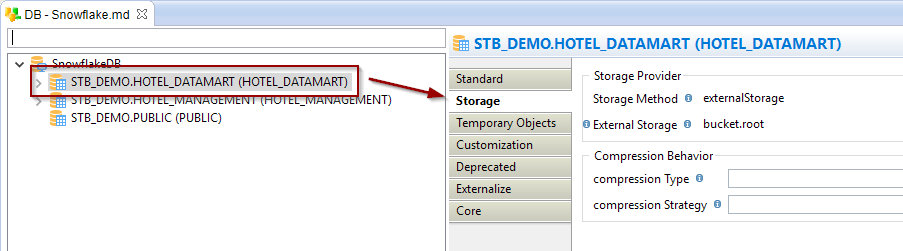 metadata storage override